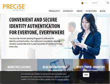 Tablet Screenshot of precisebiometrics.com